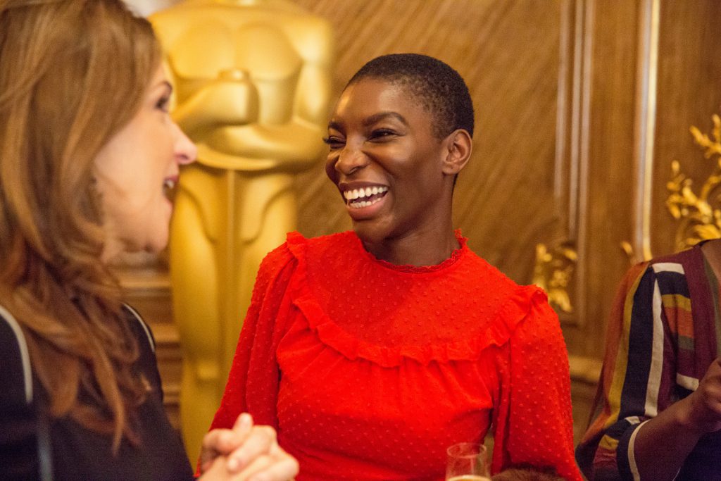 Swarovski Women in Film event photographer Claridges  Dakota Johnson Gwendoline Christie Michaela Coel