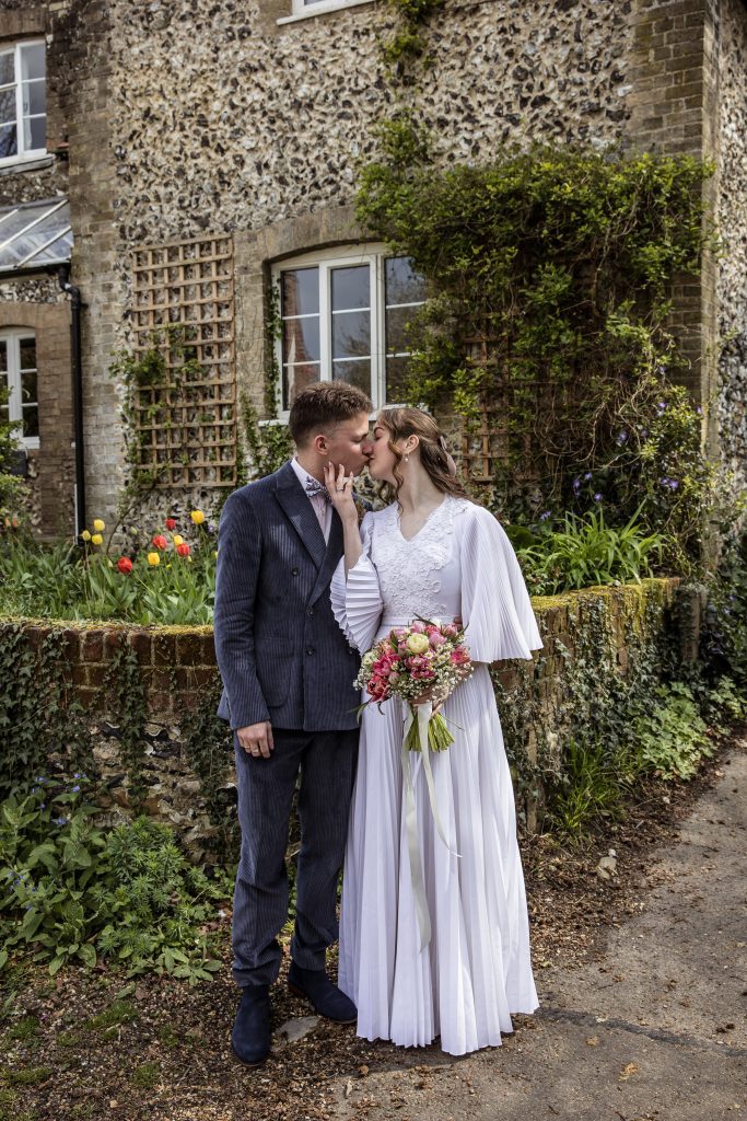 bride and groom in royston wedding venue Barley Town House