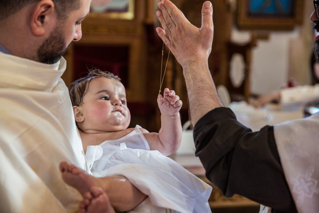 Greek christening photographer, twelve apostles church, brookmans Park, Hertfordshire