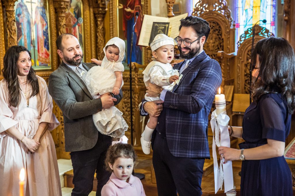 Greek christening photographer, twelve apostles church, brookmans Park, Hertfordshire