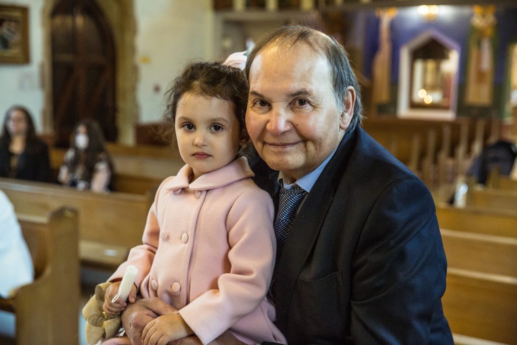 Greek christening photographer, twelve apostles church, brookmans Park, Hertfordshire