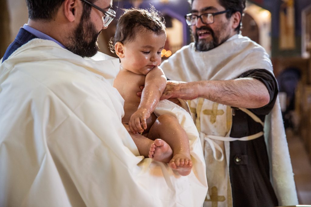 Greek christening photographer, twelve apostles church, brookmans Park, Hertfordshire