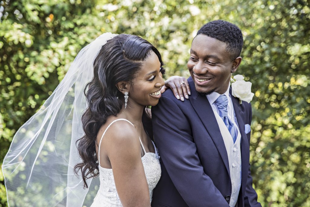 bride and groom in regents park, london wedding photographer