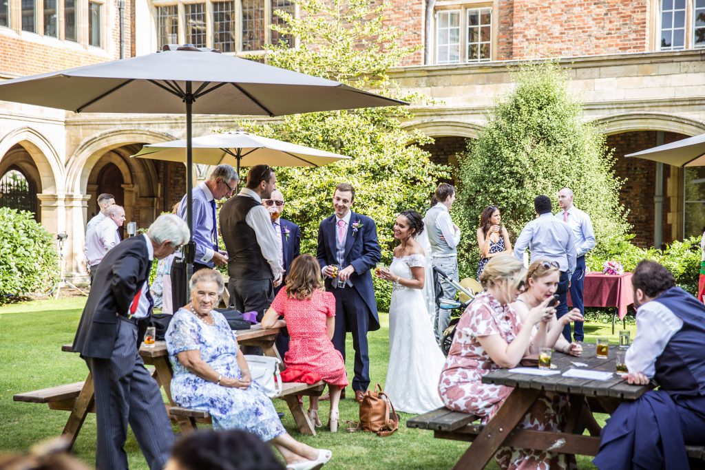 wedding party sidney sussex college