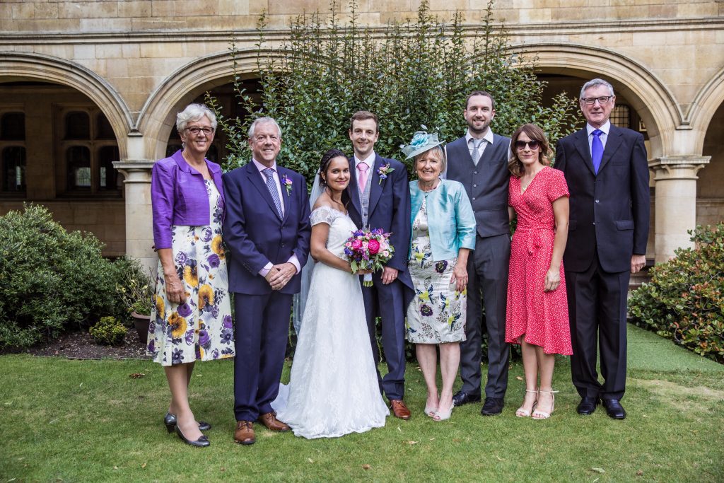 family group shot cambridge wedding
