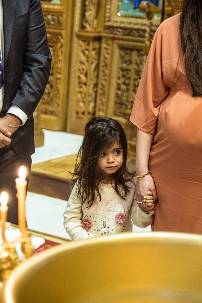 little girl at christening greek photographer