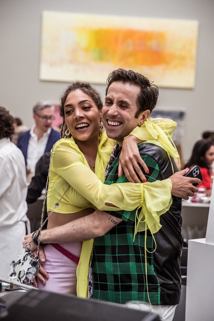 Royal Academy summer party photographer, guest Miquita Oliver and Nick Grimshaw