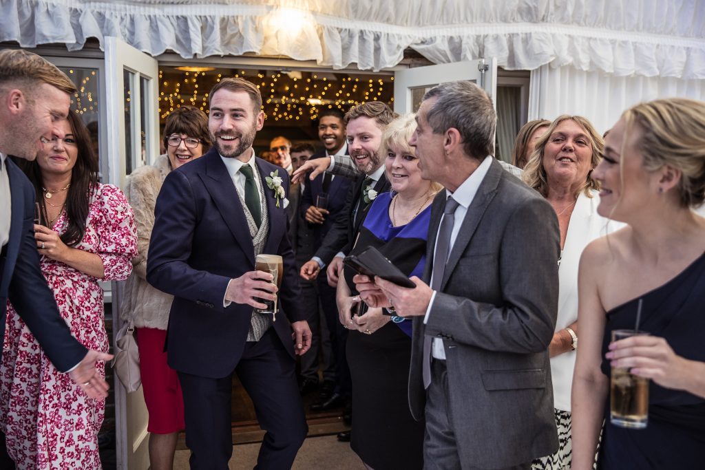 Groom about to give speech