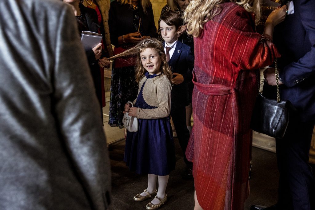 little flower girl at hertfordshire wedding