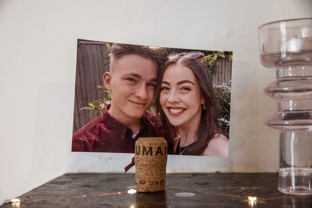 a picture of the happy couple on the shelf at The Barley Townhouse in Royston