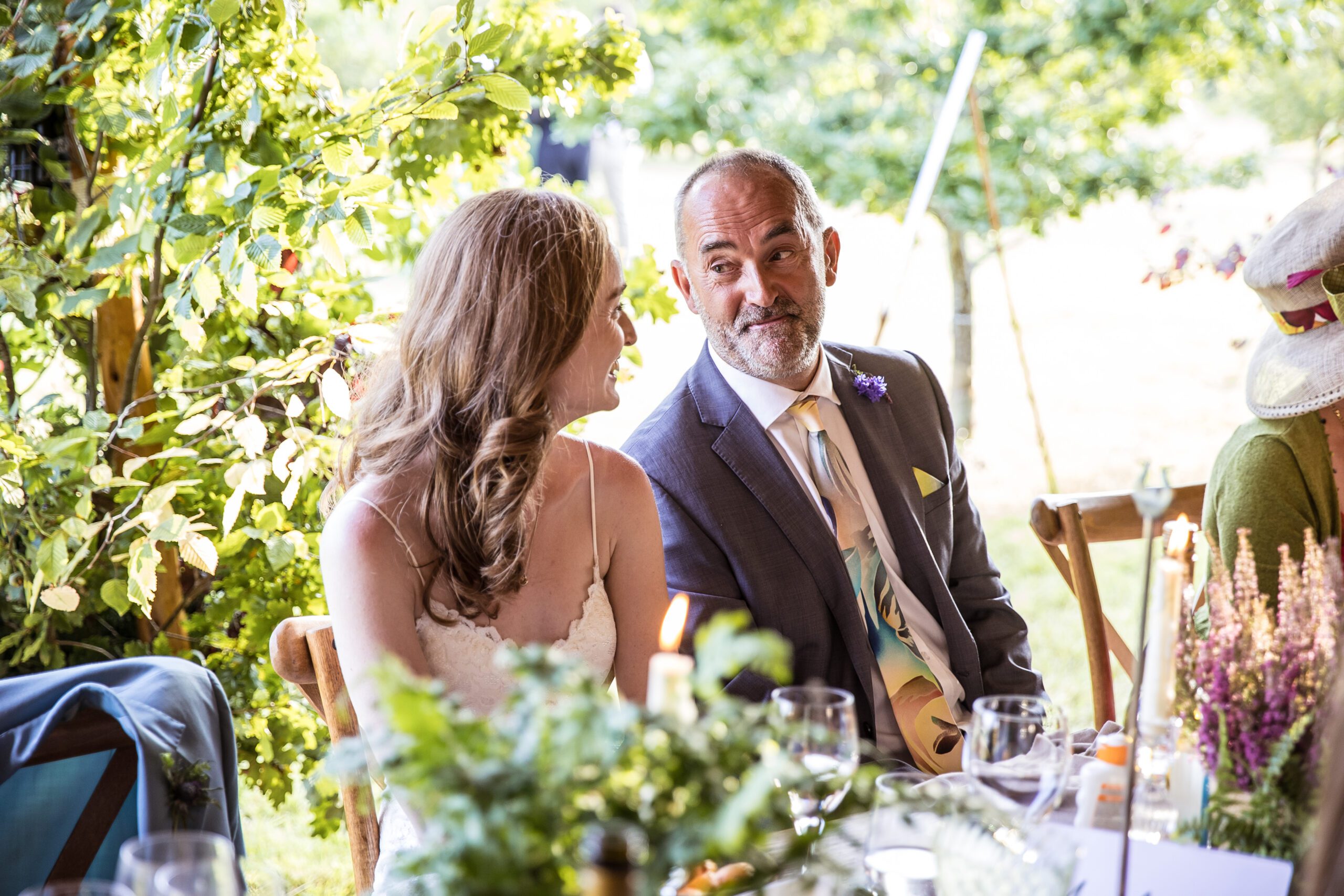 father of the bride at wedding breakfast