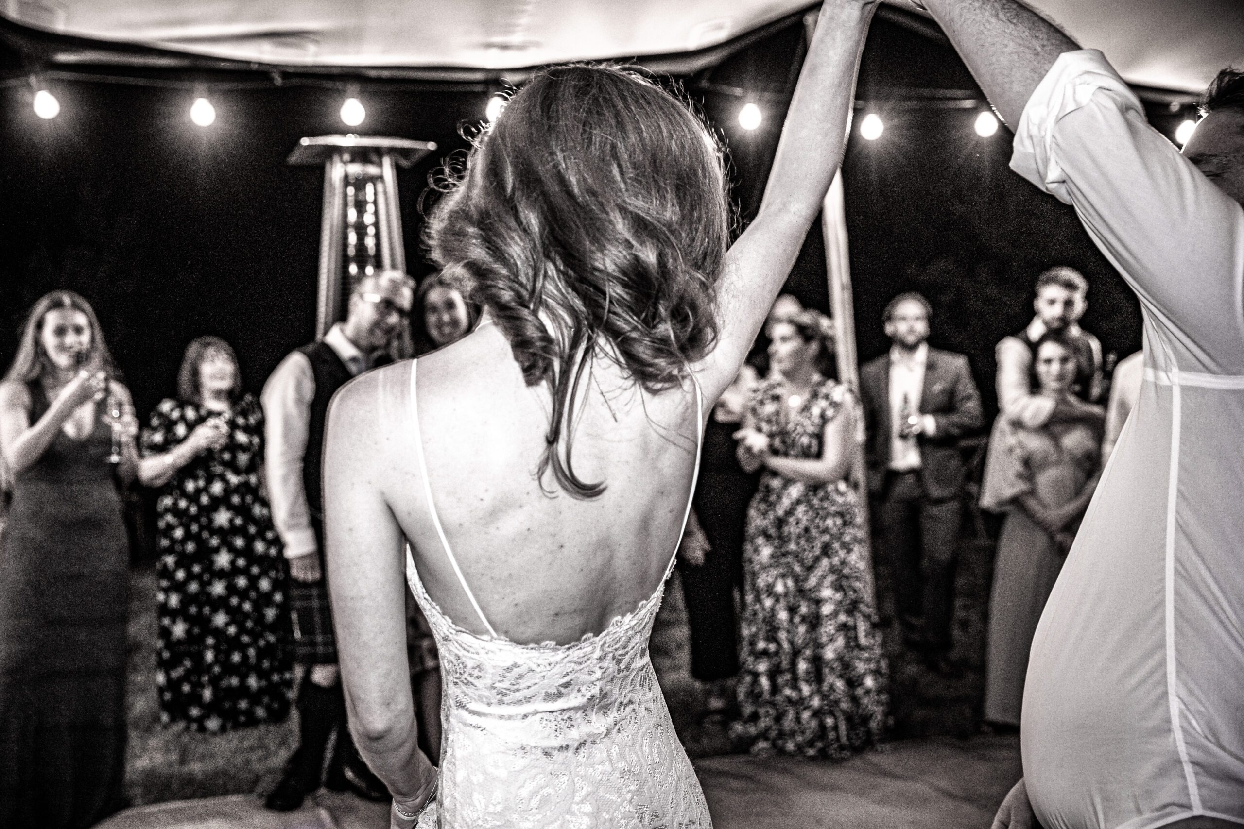 redhead bride performs first dance with her husband at hertfordshire wedding